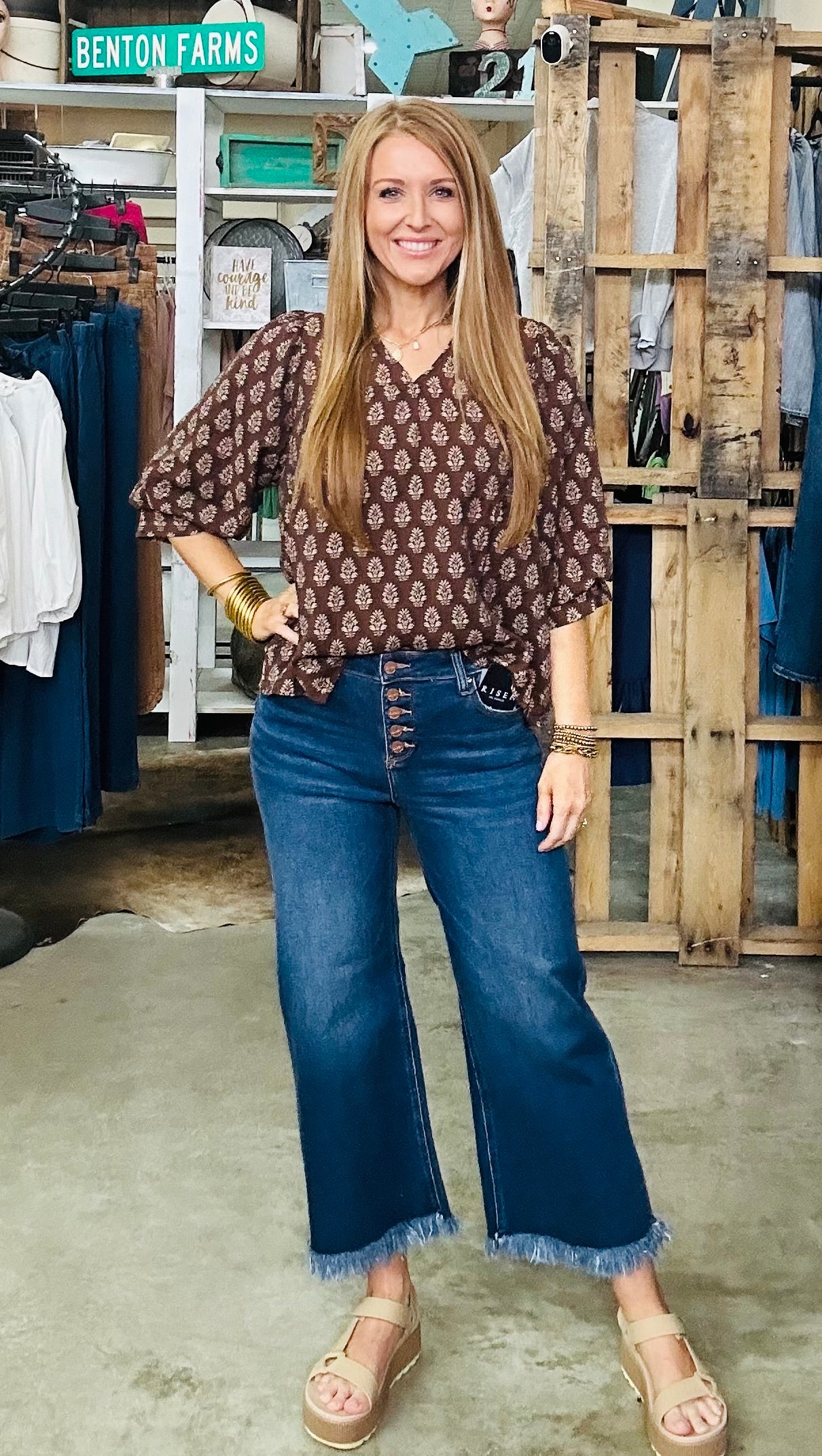 Crop Duster Wide Jeans