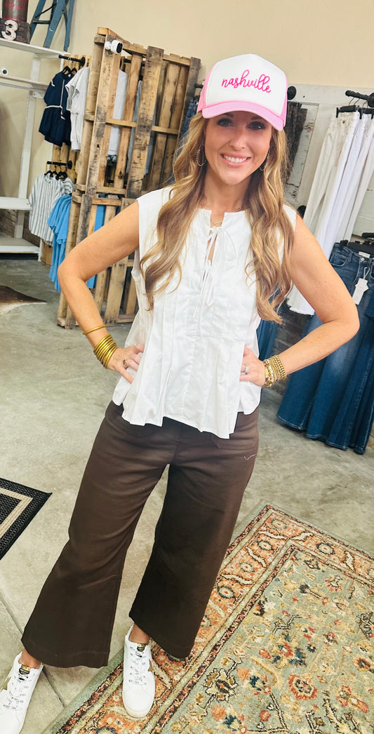 Sunday Poplin Top