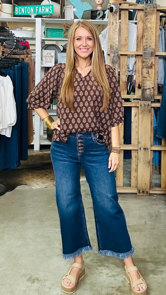 Crop Duster Wide Jeans