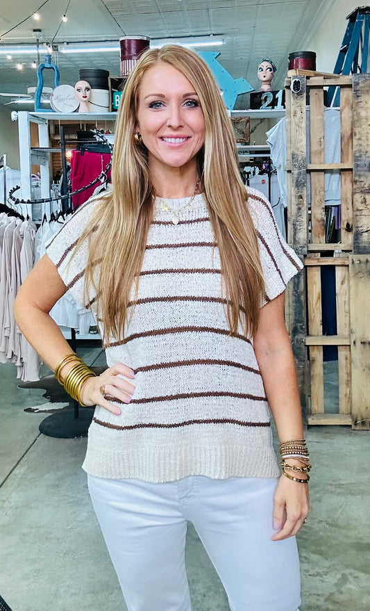 Brown Sugar Stripes Top